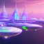 Placeholder: flying ship, futuristic city with astroport and transparent bridges, galactic landsacape with multicolored crystals falling from the sky, full of details, smooth, bright sunshine，soft light atmosphere, light effect，vaporwave colorful, concept art, smooth, extremely sharp detail, finely tuned detail, ultra high definition, 4 k, unreal engine 5, ultra sharp focus