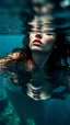 Placeholder: Photo by Richard Avedon.A macro-detailed portrait photograph.An incredibly beautiful nymph, a woman.Portrait on the water surface, through which the seabed shines through. Inspired by the works of Magdalena Oleksy and Jakub Rozalski.