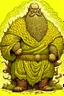 Placeholder: Fantasy art: a huge man. On this man was a huge mantle made of thick linen, and he girded himself with a belt of five fathoms. His head is super big, and his beard is like a stack of corn silk.