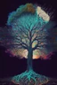 Placeholder: Tree of life, glitch art, impresionism