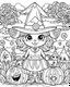 Placeholder: cute Halloween coloring page