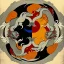 Placeholder: Ukiyo-e styled art, yin and yang sign,dragons