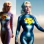 Placeholder: Realistic image classic superhero portrait, waist up view, blonde woman, sweet Marylin Monroe face, perfect iris, glow eyes. tight lycra tights suit, epic style, vibrant color, highly detailed, unreal engine 5, ray tracing, RTX, lumen lighting, ultra detail, volumetric lighting, 3d, finely drawn, high definition, high resolution.