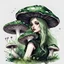 Placeholder: watercolor drawing of very dark green Gothic witch mushrooms, dark green without people, white background, Trending on Artstation, {creative commons}, fanart, AIart, {Woolitize}, by Charlie Bowater, Illustration, Color Grading, Filmic, Nikon D750, Brenizer Method, Side-View, Perspective, Depth of Field, Field of View, F/2.8, Lens Flare, Tonal Colors, 8K, Full-HD, ProPhoto RGB, Perfectionism, Rim Lighting, Natural Lighting, Soft Lighting, Accent Lighting, Diffraction Grading, With Imperfections,