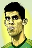 Placeholder: Bruno Guimarães Brazilian football player ,cartoon 2d