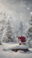 Placeholder: Christmas background for mobile, realistic, 4K,snow, small towen, santa