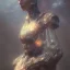 Placeholder: superwoman. oil on canvas, volumetric lighting, beksinski