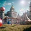 Placeholder: Ultra realistic circus scene. Child’s playing, smile, happy, color bubbles, smooth color, waist up view, Wes Anderson style, a lot of people background, highly detailed, concept art, unreal engine 5, god rays, ray tracing, RTX, lumen lighting, ultra detail, volumetric lighting, 3d, finely drawn, high definition, high resolution.