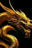 Placeholder: Beautiful Chinese Golden Dragon Symbol, panoramic shot