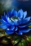 Placeholder: blue Lotus Flower oil painting