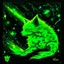 Placeholder: A neon green galaxy with animal constellations painted by Vincent van Gogh