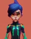 Placeholder: humanoid superhero kiddo, pixar style