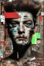 Placeholder: Ultra detailed medium portrait painting of close-up image of crazy person looking in the camera lens , torn up collage of clippings, broken circuitry background, matrix effects, punk visual art, punk art aesthetic, graffiti art, pop surrealism, collage art, cluttered paint glitches