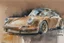 Placeholder: oil paint watercolor pastel acrylic ink the most beautiful brown Porsche 911 ever, award-winning, gorgeous, emotional.