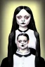 Placeholder: Wednesday Addams realistic portrait