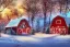 Placeholder: A 3D scene of a barn, December, snow, Disney, Pixar, Dreamworks, Behance, Artstation, C4D, fun, cute, colorful