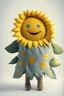 Placeholder: Cheery and cute sunflower avatar full body in fabric material