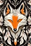 Placeholder: a smoky luminescent orange creates the basic outline of a fox head black background