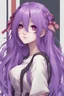 Placeholder: anime girl with purple hair