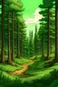 Placeholder: green pine forest style of elmore, five adventurers
