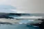 Placeholder: Minimalist Abstract expressionism painting of a seascape