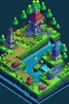 Placeholder: Pixel art computer game fantasy scenery, top down isometric, 64 pixels height