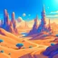 Placeholder: Cartoon magical desert city