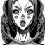 Placeholder: gothic girl, Junji Ito style,