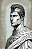 Placeholder: julius cesar portrait in comics style