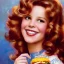 Placeholder: Young Robyn Lively with a beautiful and highly detailed face holding a lisa frank mcdonalds hamburger, modern American; by Daniel Gerhartz, phil noto, sienkiewicz, mucha, jim lee, manara; hyper-detailed, hyper-realistic, sharp focus; symmetrical face; textured shading, subtractive lighting, Unreal Engine, sharp focus