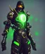 Placeholder: cyber ninja, black metal armor, futuristic suit, imperious, 8k resolution, overwatch, genji, color, vibrant