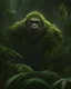 Placeholder: Craft a breathtaking 4K image of the legendary Yeti in the rainforest, showcasing hyper-realistic details. Capture the elusive creature amidst lush greenery, with every raindrop and strand of its shaggy fur meticulously depicted. Create a sense of awe and mystery as the Yeti's piercing gaze meets the viewer, immersed in the vibrant ecosystem of the rainforest. Include ferns, hanging vines, and dappled sunlight filtering through the dense foliage. Let your art transport viewers into a world where
