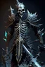 Placeholder: dark armored skeleton warrior with legendary sword