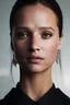 Placeholder: portrait of Alicia Vikander in Tokyo , night , city lights , realistic skin texture, cinematic, 75mm