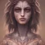 Placeholder: karlan, rusty metal, feathers, Dryad, fae, sidhe, ominous, nature, plants, wildflower, facepaint, dnd character portrait, intricate, oil on canvas, masterpiece, expert, insanely detailed, 4k resolution, retroanime style, cute big circular reflective eyes, cinematic smooth, intricate detail , soft smooth lighting, soft pastel colors, painted Renaissance style