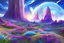 Placeholder: fairy and cosmic landscape with blue grass, magic plants, sky with light and stars