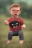 Placeholder: George costanza toddler, angry, full body, jump, bokeh, hyper realistic