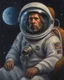 Placeholder: Hombre de Neandertal con traje de astronauta Pintura al óleo Arte digital 8k