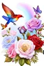 Placeholder: Trés belles roses, rainbows, beautiful colors gardens , flowers, cascades,Birds, butterfly