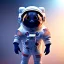 Placeholder: pixar style anamorphic cute astronaut rabbit floating in space, full body, puffer jacket, dramatic lighting, hyper realistic, unreal engine 5, 16k, background:space