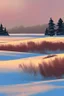 Placeholder: snow simple paint landscape background