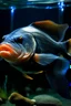 Placeholder: a pctuer big oscar fish in the water