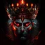 Placeholder: King with crown, Possessed, Glowing eyes,