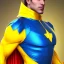 Placeholder: Cosmic super hero, yellow costume,8k HD image,