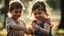 Placeholder: Nikon D850 with Nikkor 24-70mm f/2.8 lens at f/2.8: [Beautiful friendly telepathic young boys and girls playing together with finesse, devotion, and serendipity as best friends], [soft natural volumetric cinematic light catches their movements with chiaroscuro effects], creating [a sense of magic and fantasy]. High-angle perspective, focus on close foreground detail, exquisite composition with beautiful intricate details, 16k artistic photography style, photorealistic concept art