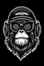 Placeholder: Black and white gorilla aviators logo