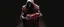 Placeholder: a faceless creature covered in blood holding up an empty black box