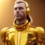 Placeholder: beautiful cosmic golden male, long hair, nice smiling, delicate colors, beautiful glamour galactic golden dress, ultra sharp focus, 8k, unreal engine 5, extremely sharp detail, light effect, soft light atmosphere of a spaceship, smooth, full of details, face in front, complete vision of face and body