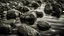 Placeholder: Motionless figures like stones in a petrified river, a reflection of lost times.