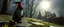 Placeholder: style John Atkinson Grimshaw,3d airbrush render, cut out darkling slender gnome with bright aura , pinhole cam, airbrush 3d rendering, torn edges on border